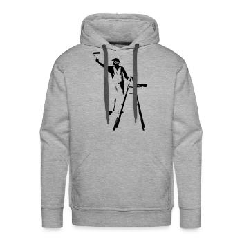 painter - Men's Premium Hoodie - heather grey - Front - Liam (192cm)
