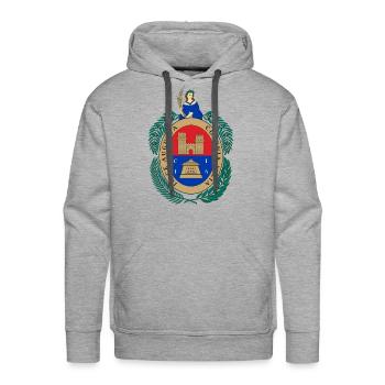 Elche coat of arms - SPAIN - Men's Premium Hoodie - heather grey - Front - Liam (192cm)