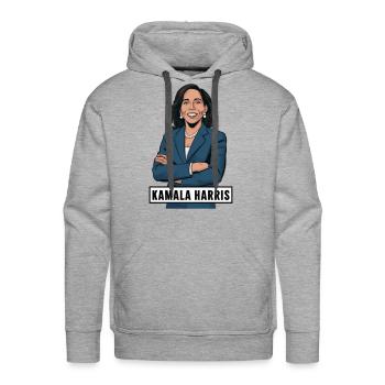 Kamala Harris - Men's Premium Hoodie - heather grey - Front - Liam (192cm)