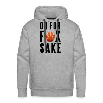 OH FOR FOX SAKE - Men's Premium Hoodie - heather grey - Front - Liam (192cm)