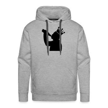 Buveur de bière d’enterrement de vie de garçon avec couronne Enterrement de vie de garçon - Molleton à capuche Premium pour homme - gris chiné - Devant - Liam (192cm)