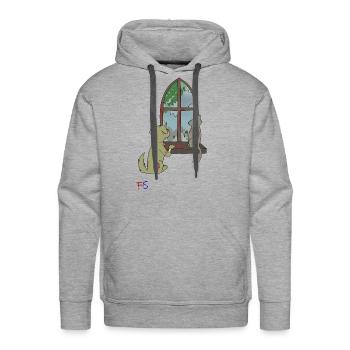 Apocalypse - Men's Premium Hoodie - heather grey - Front - Liam (192cm)