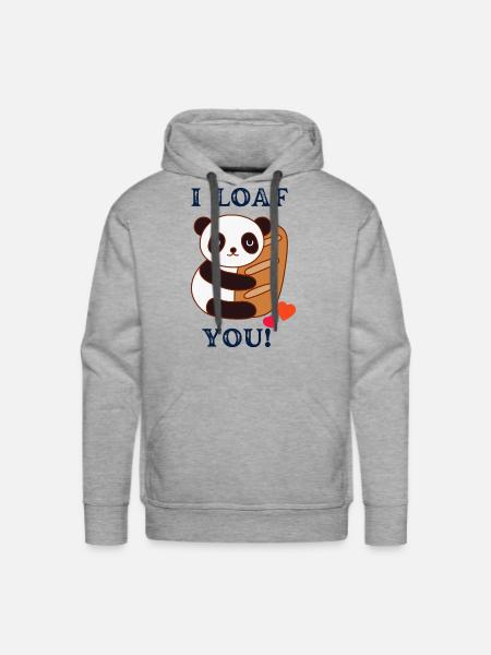 i loaf you - Men's Premium Hoodie - heather grey