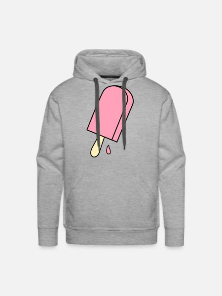 ice cream - Men's Premium Hoodie - heather grey