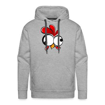 hen - Men's Premium Hoodie - heather grey - Front - Liam (192cm)