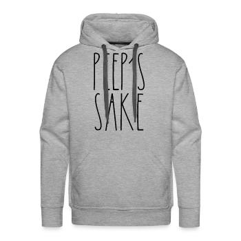 Peep's Sake Rae Dunn Inspired Minimalist Decor - Men's Premium Hoodie - heather grey - Front - Liam (192cm)