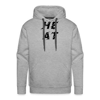 HEAT Character Square - Men's Premium Hoodie - heather grey - Front - Liam (192cm)
