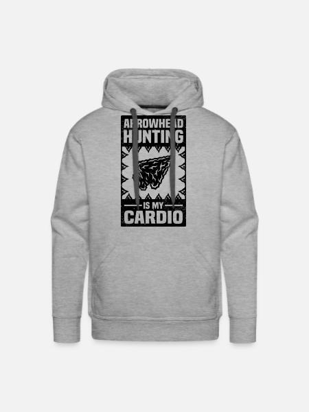 Collecting arrowheads - Men's Premium Hoodie - heather grey