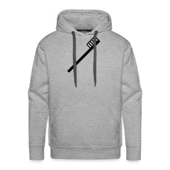 tooth brush - white - Men's Premium Hoodie - heather grey - Front - Liam (192cm)