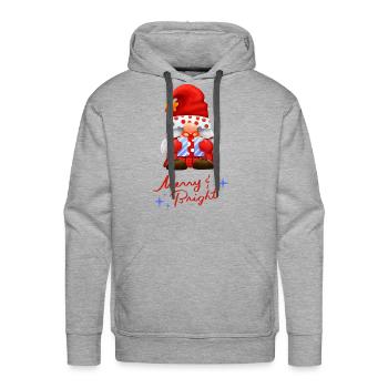 Merry Bright - Men's Premium Hoodie - heather grey - Front - Liam (192cm)