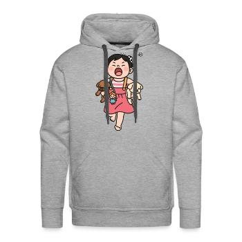 cutest Kidnaper - Men's Premium Hoodie - heather grey - Front - Liam (192cm)