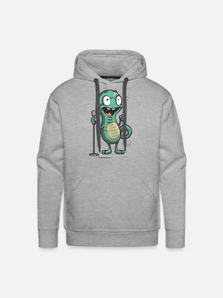 Jokester Lizard Live - Men's Premium Hoodie - heather grey