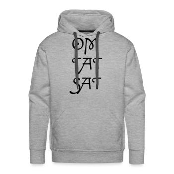 Om Tat Sat - Men's Premium Hoodie - heather grey - Front - Liam (192cm)