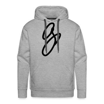 G - Men's Premium Hoodie - heather grey - Front - Liam (192cm)