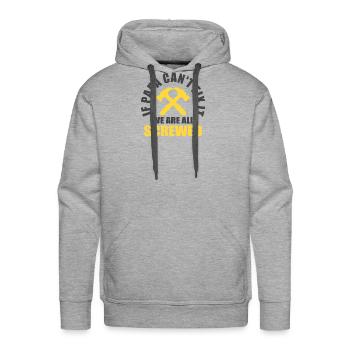 Papa - Men's Premium Hoodie - heather grey - Front - Liam (192cm)