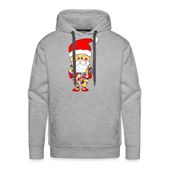 Santa Jelly Bean Onesie - Men's Premium Hoodie - heather grey - Front - Liam (192cm)