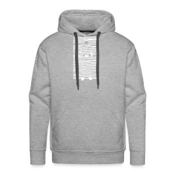 Banksy Prisoner Barcode - Men's Premium Hoodie - heather grey - Front - Liam (192cm)