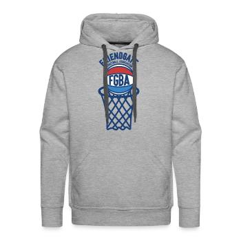 Friendgate Basketball Associate - Men's Premium Hoodie - heather grey - Front - Liam (192cm)