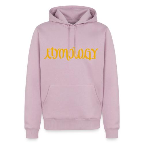 Yellow Etymology Ambigram - Men's Premium Hoodie