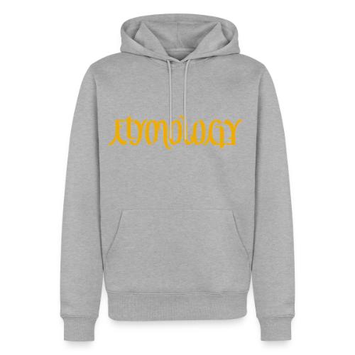 Yellow Etymology Ambigram - Men's Premium Hoodie