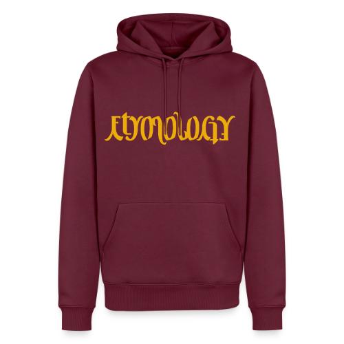 Yellow Etymology Ambigram - Men's Premium Hoodie