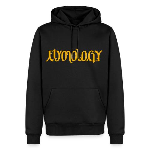 Yellow Etymology Ambigram - Men's Premium Hoodie