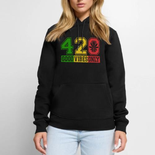 Witty 420 GoodVibes Herb Weed Marijuana Design - Men's Premium Hoodie