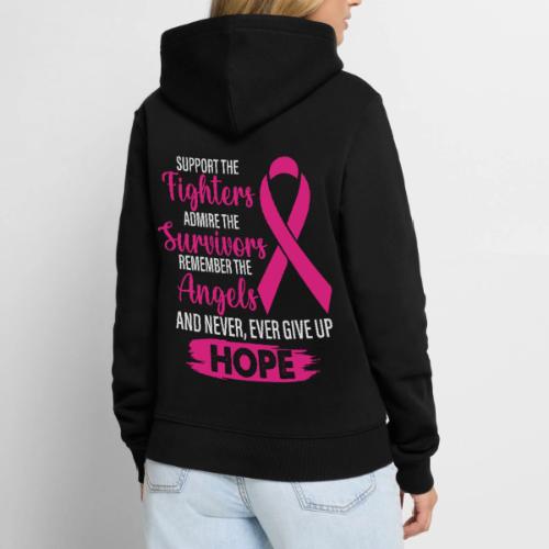 Breast cancer, Fighters, Survivors, Angels, Hope - Men's Premium Hoodie