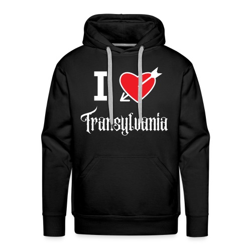 I love Transylvania (white letters version) - Men's Premium Hoodie