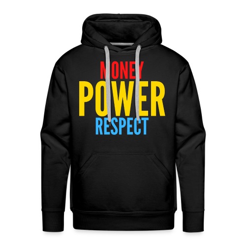 Money Power Respect (red gold and blue) - Men's Premium Hoodie