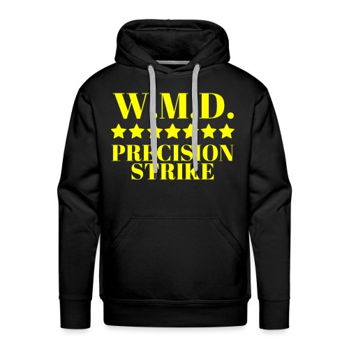 W.M.D. Precision Strike (7 stars) in Yellow font - Men's Premium Hoodie