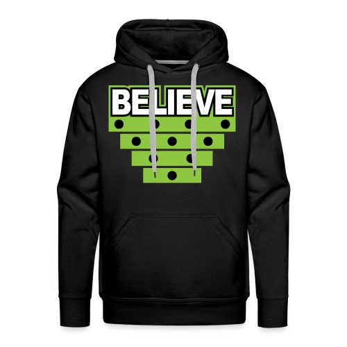 Believe Logo green - Men's Premium Hoodie