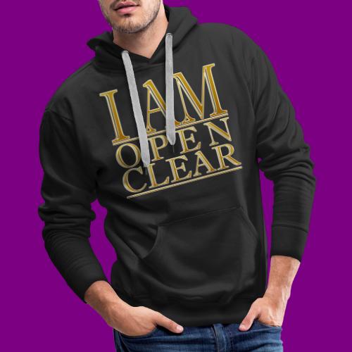 I AM Open Clear Gold - Men's Premium Hoodie