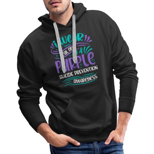 Wellness Collection - I Wear Purple & Teal - Men's Premium Hoodie