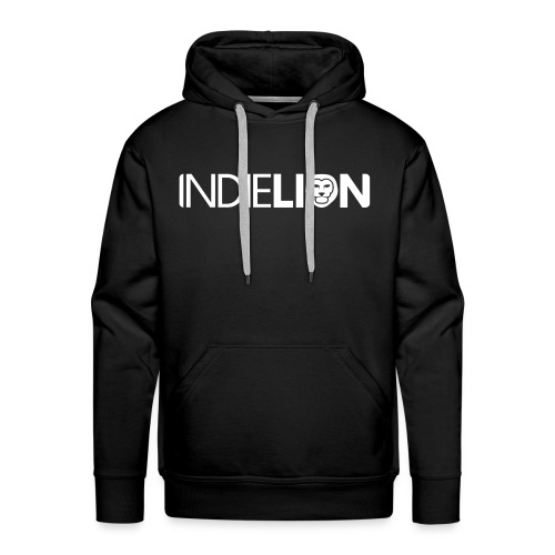 IndieLion textlogo white 01 png - Men's Premium Hoodie