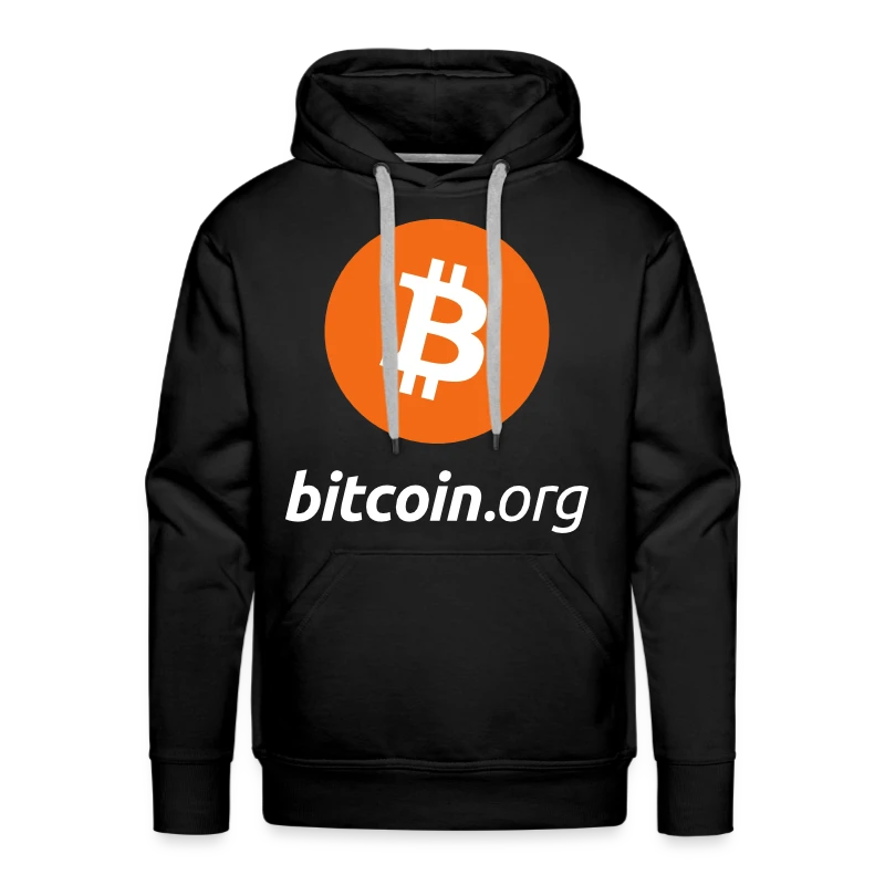 Bitcoin Small Logo - Men's Premium Hoodie