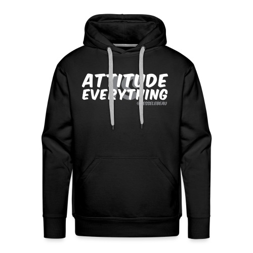 AIE Attitude Overlay White - Men's Premium Hoodie