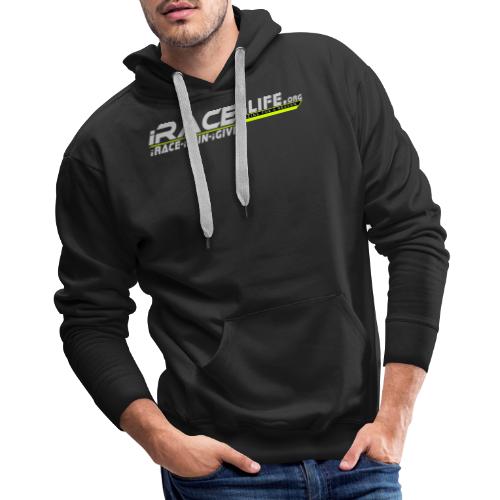 iRace4Life.org Gray Logo w/ iRace-iWin-iGive! - Men's Premium Hoodie
