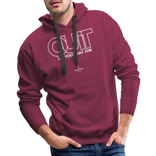 Quit in white - Men's Premium Hoodie