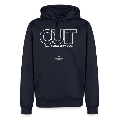 Quit in white - Men's Premium Hoodie