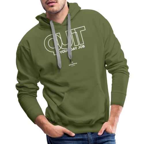 Quit in white - Men's Premium Hoodie