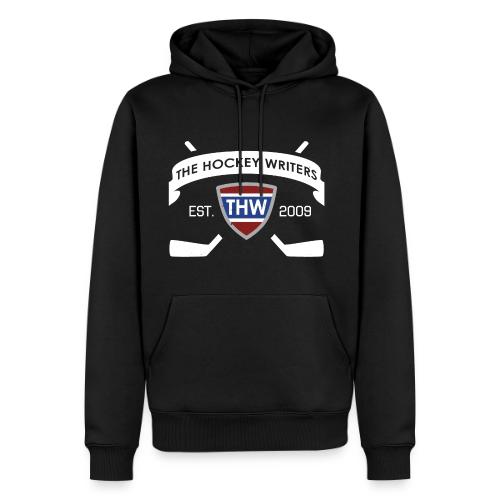 The Hockey Writers Est. 2009 Banner Logo - white - Men's Premium Hoodie