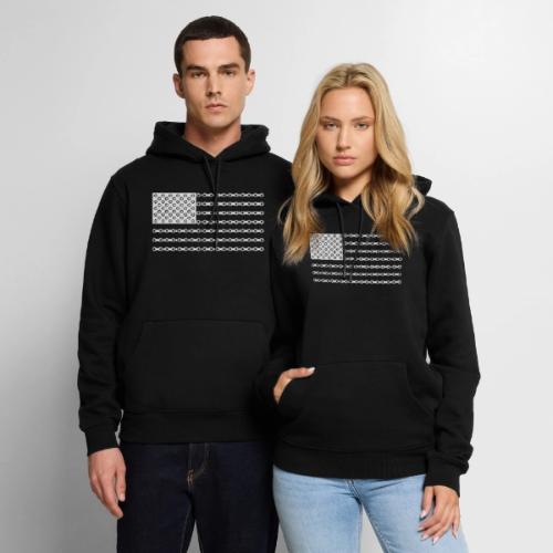 Bicycle Chain American Flag - Men's Premium Hoodie