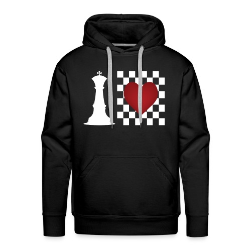 I heart Chess - Chess board with heart - Men's Premium Hoodie