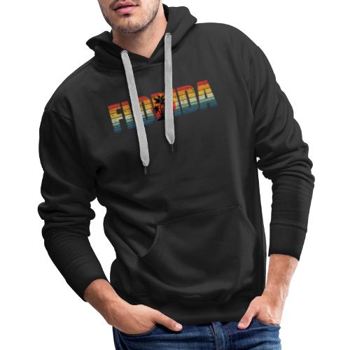 Retro Florida with Palm Trees and Sunset - Men's Premium Hoodie