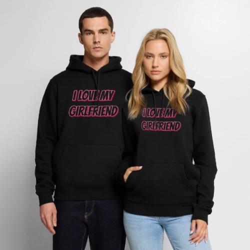 I Love My Girlfriend T-Shirt - Customizable - Men's Premium Hoodie