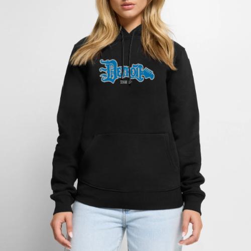 THE D GUITAR PLAIN FONT BLUE SILVER - Men's Premium Hoodie