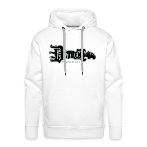 DETROIT GUITAR WTTD BLK SLR REG FONT - Men's Premium Hoodie