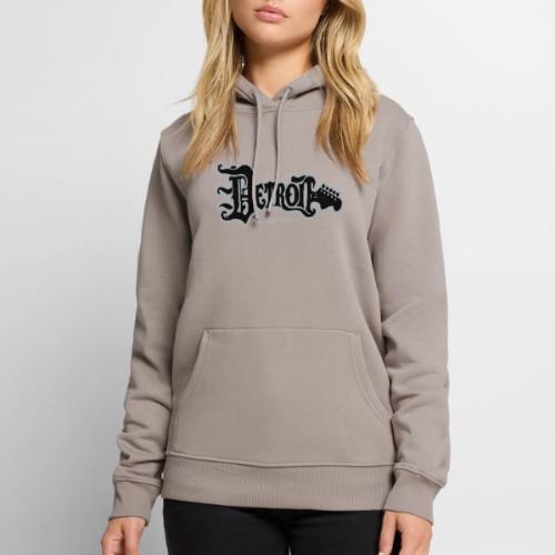 DETROIT GUITAR WTTD BLK SLR REG FONT - Men's Premium Hoodie