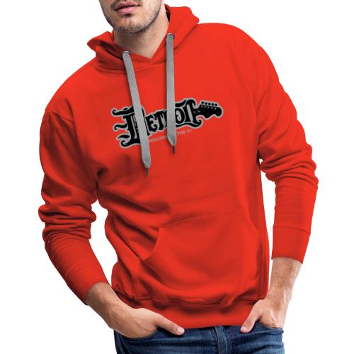 DETROIT GUITAR WTTD BLK SLR REG FONT - Men's Premium Hoodie